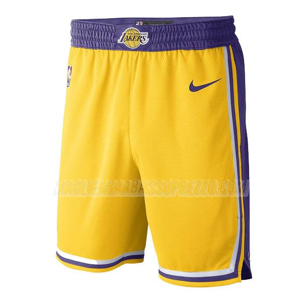 pantaloncini basket los angeles lakers di classic edition giallo