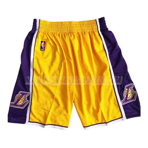 pantaloncini basket los angeles lakers di con tasca giallo