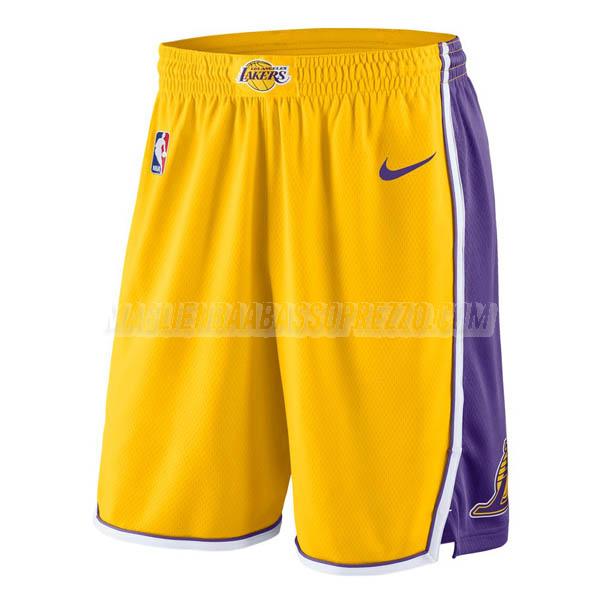 pantaloncini basket los angeles lakers di icon edition 2023 giallo