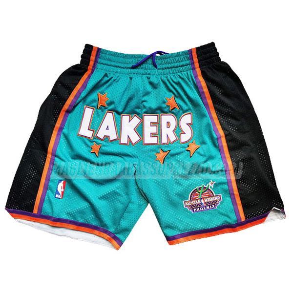 pantaloncini basket los angeles lakers di just don all-star verde nero