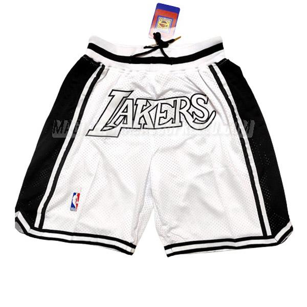 pantaloncini basket los angeles lakers di just don bianco nero