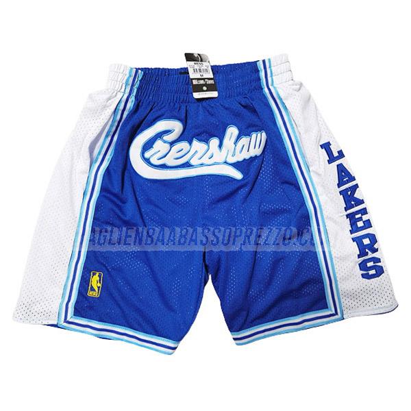 pantaloncini basket los angeles lakers di just don classic edition blu