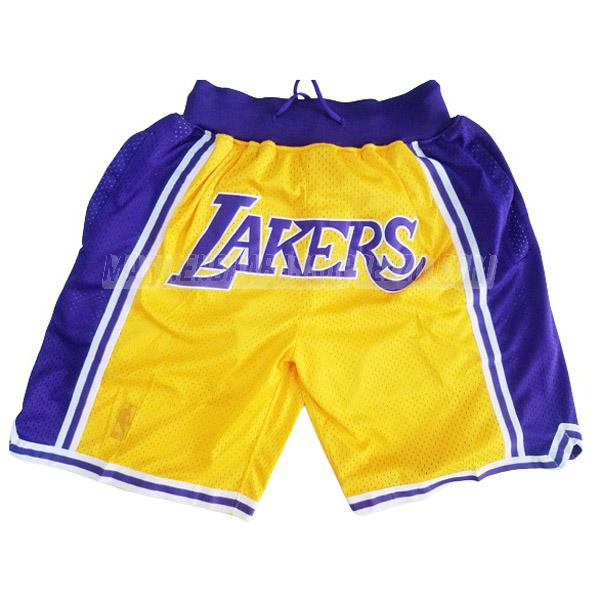 pantaloncini basket los angeles lakers di just don giallo porpora