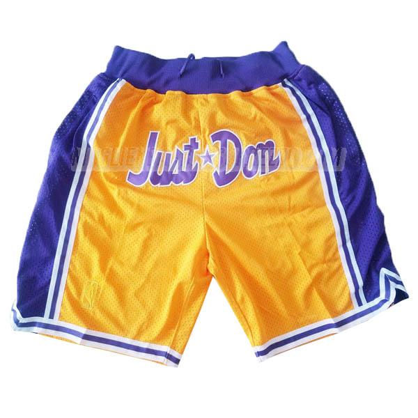 pantaloncini basket los angeles lakers di just don moda edition giallo