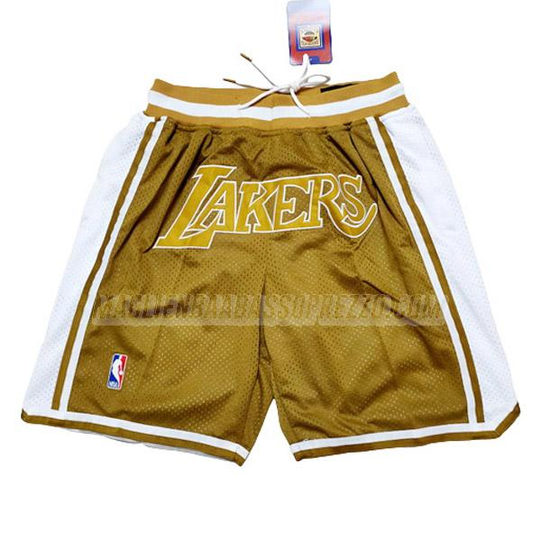 pantaloncini basket los angeles lakers di just don oro