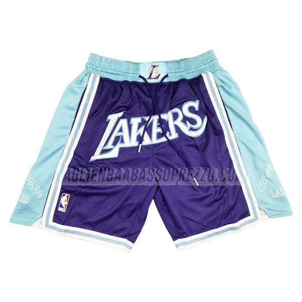 pantaloncini basket los angeles lakers di just don porpora verde