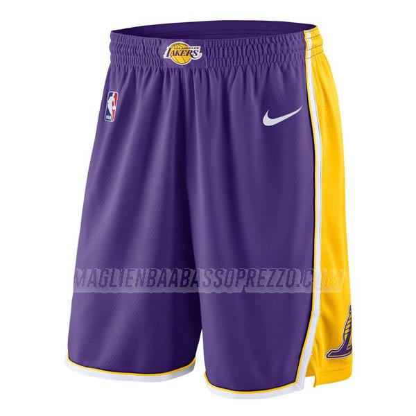 pantaloncini basket los angeles lakers di statement edition 2018 porpora