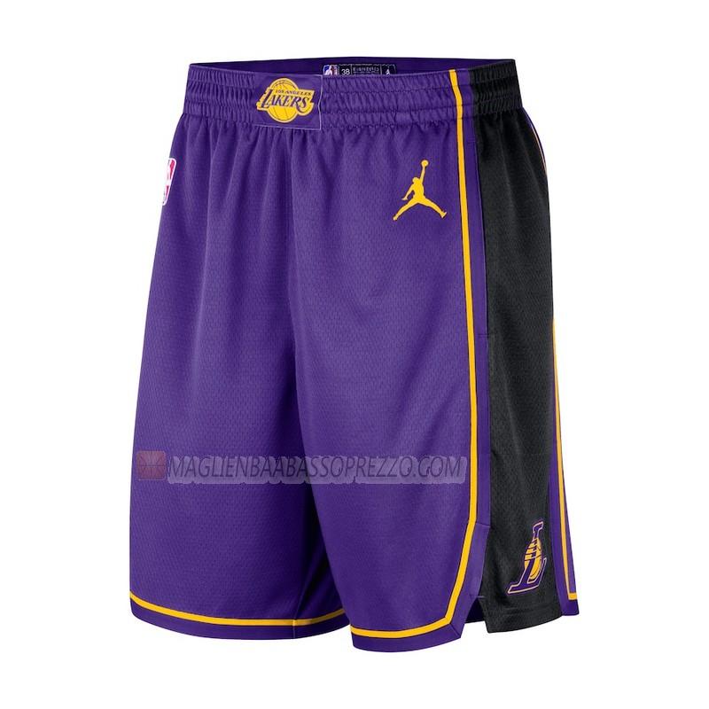 pantaloncini basket los angeles lakers di statement edition 2023 porpora