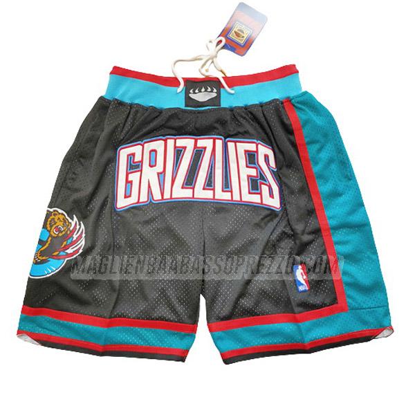 pantaloncini basket memphis grizzlies di just don classic edition nero