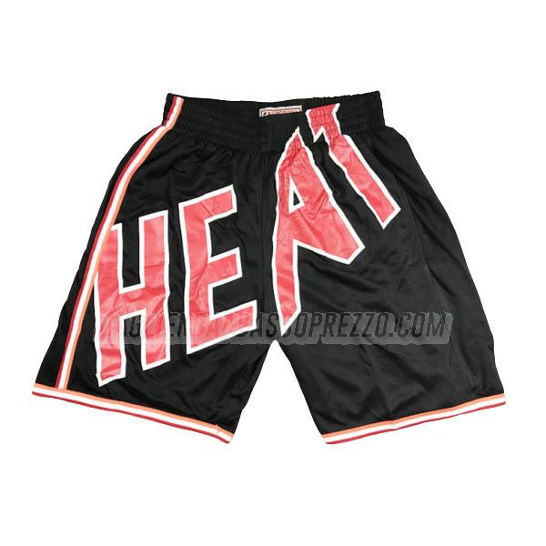 pantaloncini basket miami heat di big face nero