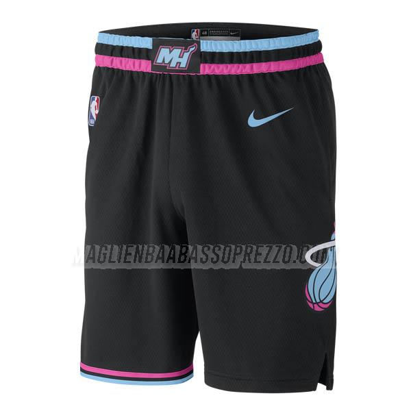 pantaloncini basket miami heat di city edition 2019 nero