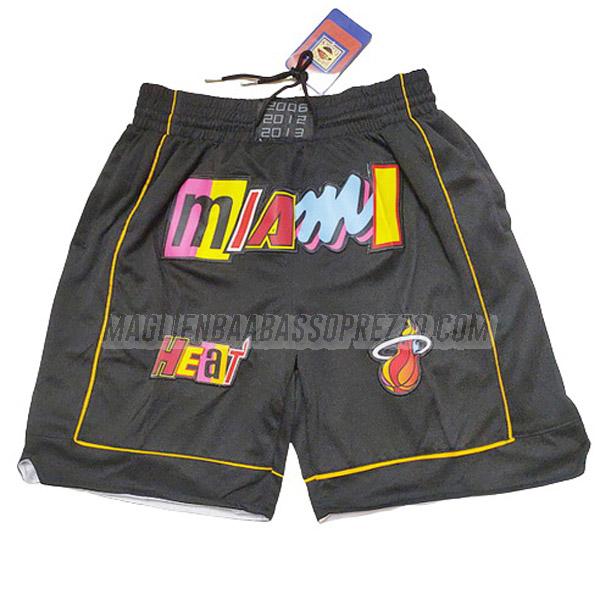 pantaloncini basket miami heat di just don city edition 2022 nero