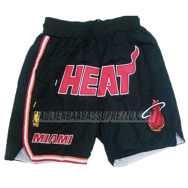 pantaloncini basket miami heat di just don classic edition 2018 nero