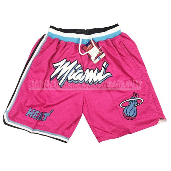 pantaloncini basket miami heat di just don earned edition rosa