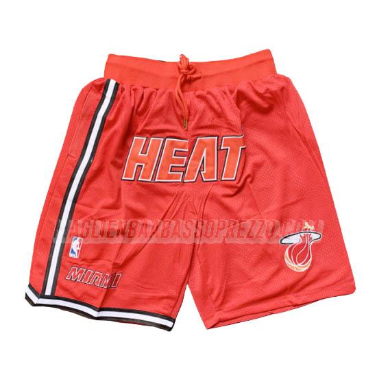 pantaloncini basket miami heat di just don rosso