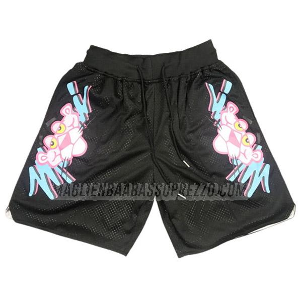 pantaloncini basket miami heat di pink panther nero