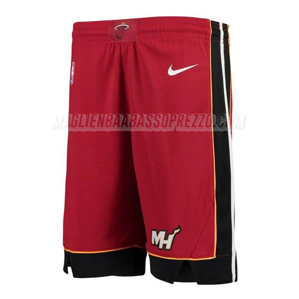 pantaloncini basket miami heat di statement edition 2020 rosso