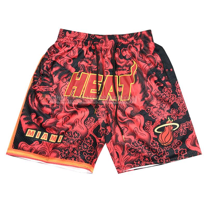 pantaloncini basket miami heat di tiger year edition 2023 rosso