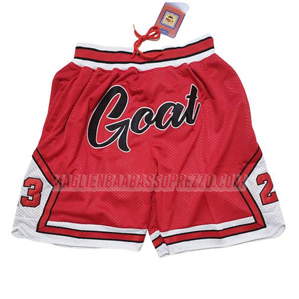 pantaloncini basket michael jordan di just don goat rosso