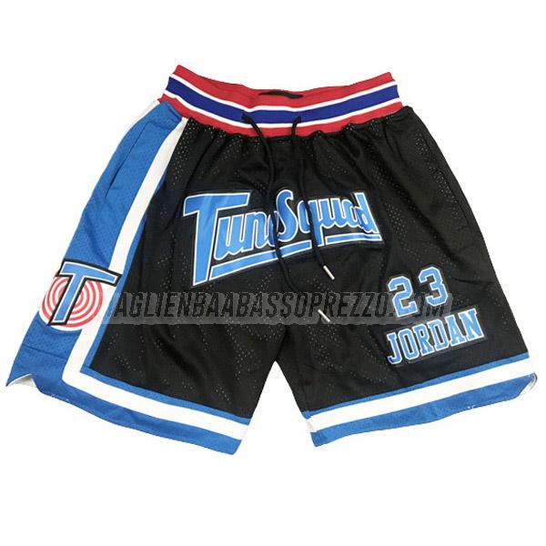 pantaloncini basket michael jordan di just don nero