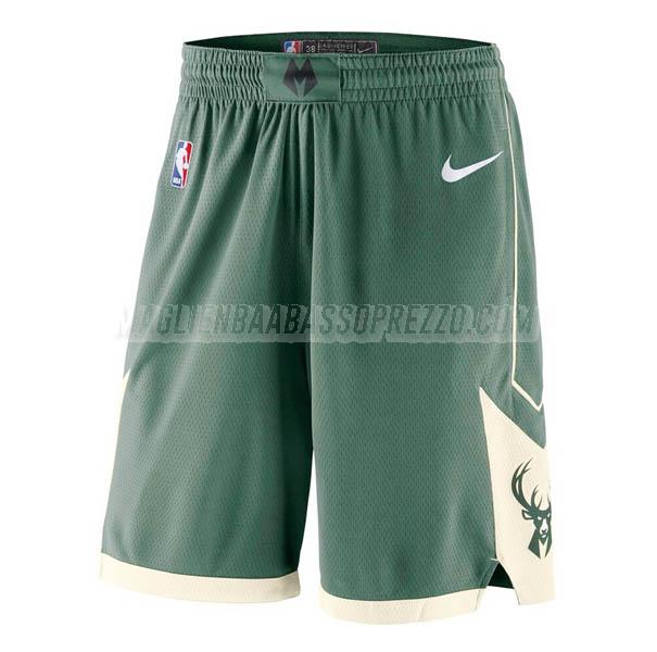 pantaloncini basket milwaukee bucks di icon edition 2023 verde