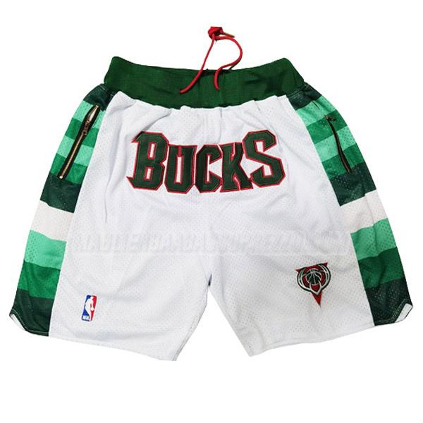 pantaloncini basket milwaukee bucks di just don city edition 2022 bianco