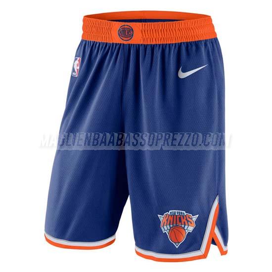 pantaloncini basket new york knicks di icon edition 2023 blu