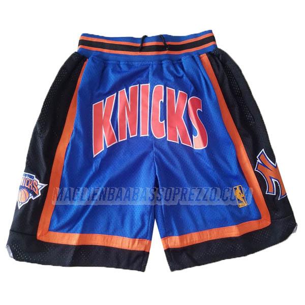 pantaloncini basket new york knicks di just don blu