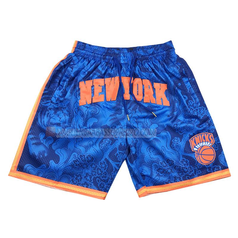 pantaloncini basket new york knicks di tiger year edition 2023 blu