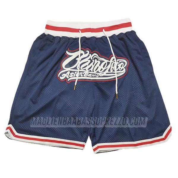 pantaloncini basket north carolina di con tasca blu navy