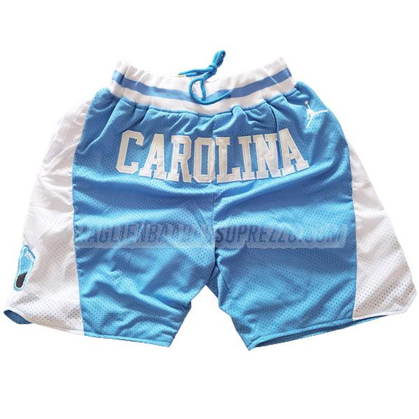 pantaloncini basket north carolina di just don blu