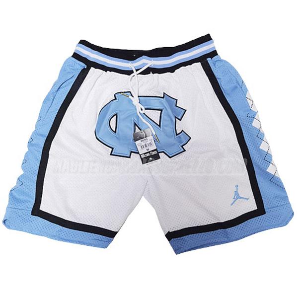 pantaloncini basket north carolina di just don classic edition bianco