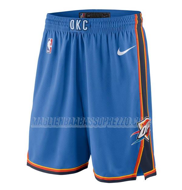 pantaloncini basket oklahoma city thunder di icon edition 2023 blu