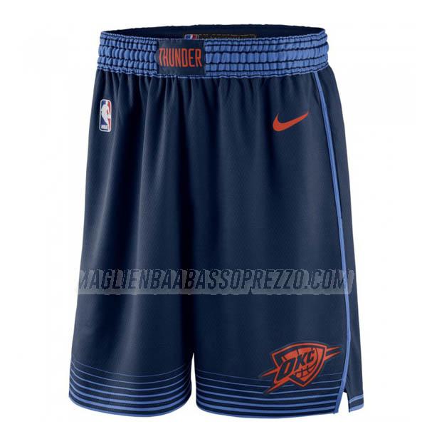 pantaloncini basket oklahoma city thunder di statement edition 2019 blu navy