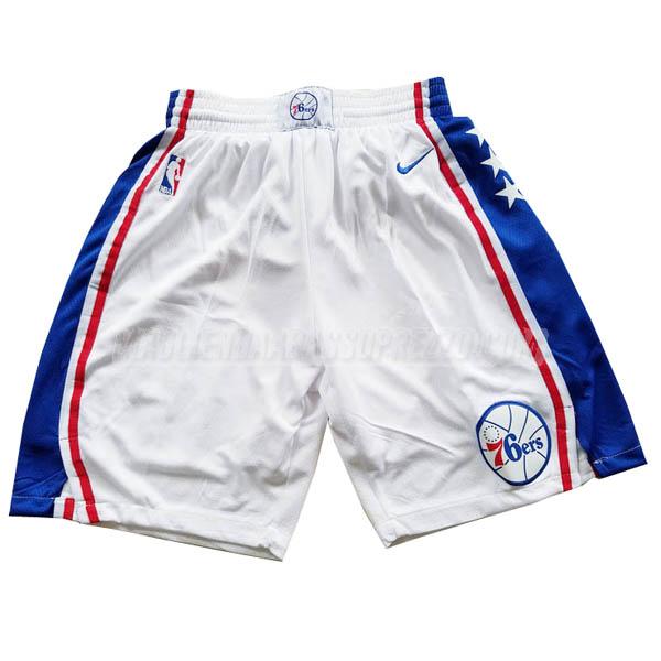 pantaloncini basket philadelphia 76ers di association edition 2023 bianco