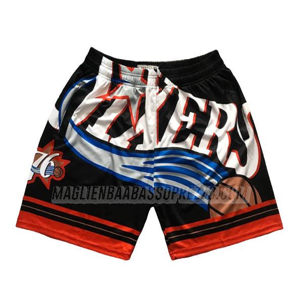 pantaloncini basket philadelphia 76ers di big face nero