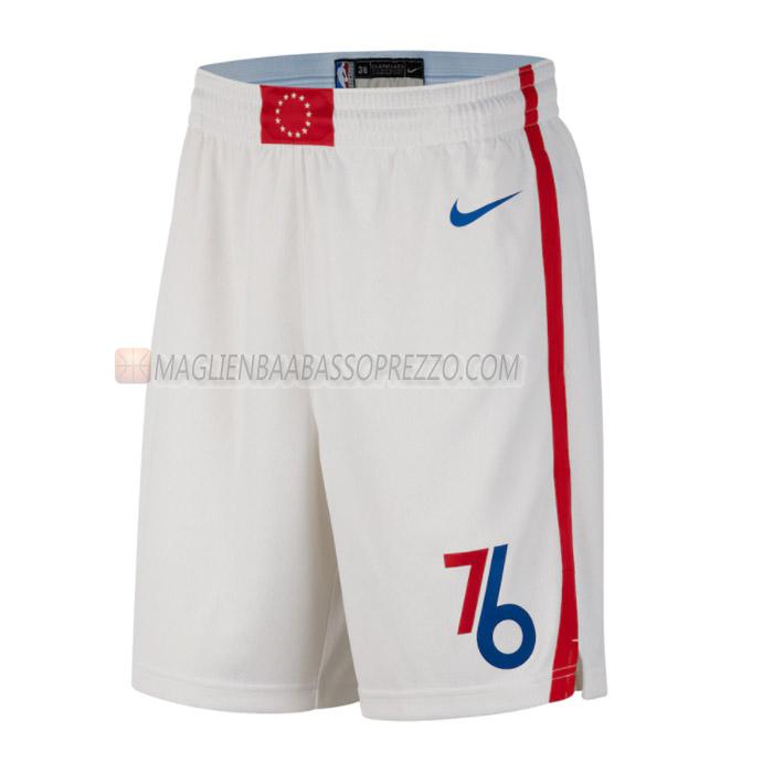 pantaloncini basket philadelphia 76ers di city edition 2023 bianco