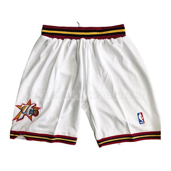 pantaloncini basket philadelphia 76ers di classic edition 1998 bianco