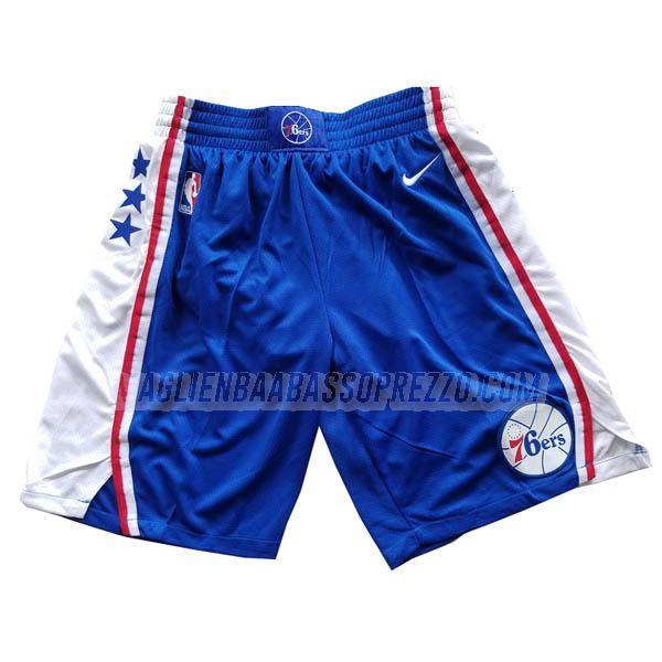 pantaloncini basket philadelphia 76ers di icon edition 2023 blu