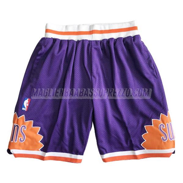 pantaloncini basket phoenix suns di con tasca porpora