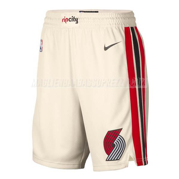 pantaloncini basket portland trail blazers di city edition 2020 bianco