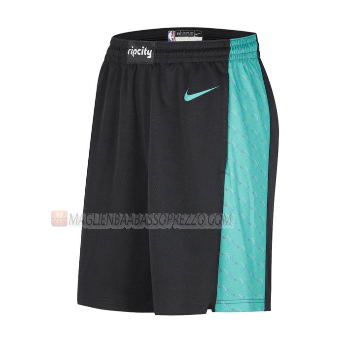 pantaloncini basket portland trail blazers di city edition 2023 nero