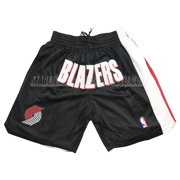 pantaloncini basket portland trail blazers di just don nero