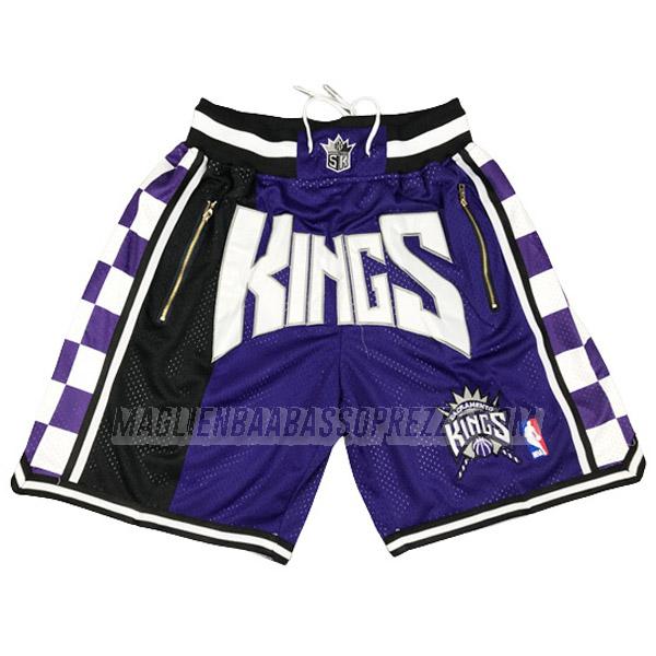 pantaloncini basket sacramento kings di just don porpora