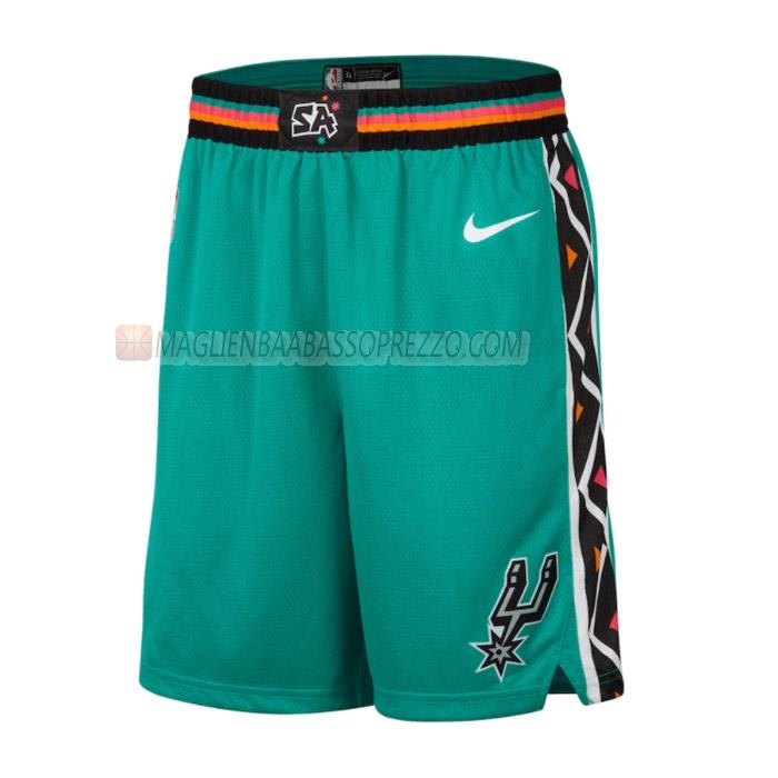 pantaloncini basket san antonio spurs di city edition 2023 verde acqua