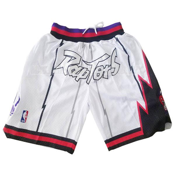 pantaloncini basket toronto raptors di just don classic edition bianco