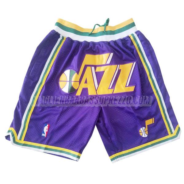 pantaloncini basket utah jazz di just don classic edition 1994 porpora