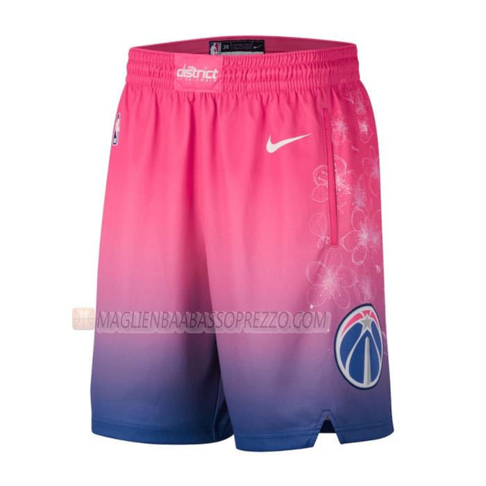 pantaloncini basket washington wizards di city edition 2023 rosa